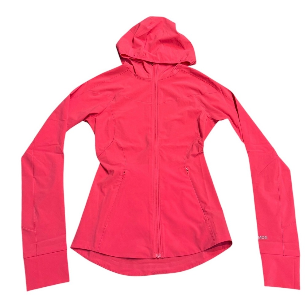 Lululemon Mist Over Windbreaker Lip Gloss Pink Hooded Jacket Women's Size 0 NWOT - Picture 2 of 9